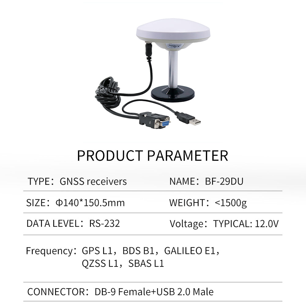 Beitian's new GPS mushroom head receiver GNSS Beidou various serial port built-in module antenna BF-29D Beitian's new GPS mushroom head receiver GNSS Beidou various serial port built-in module antenna BF-29D